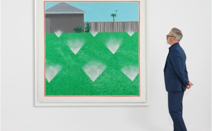 لوحة "A Lawn Being Sprinkled" لـ "ديفيد هوكني" للبيع بـ 35 مليون دولار