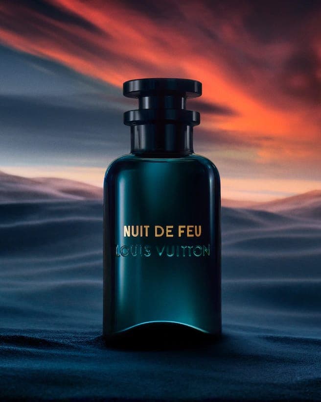 3- NUIT DE FEU ( ظلام الليل وسحر الصحراء) من أفضل عطور لويس فيتون عود الرجالي 2022